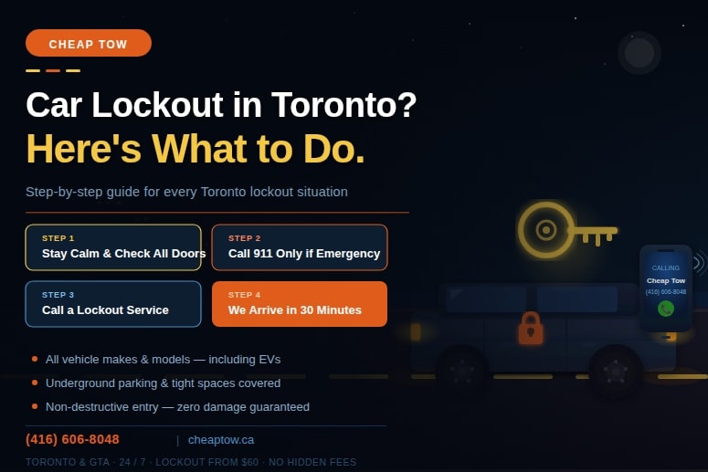 car lockout Toronto step by step guide what to do