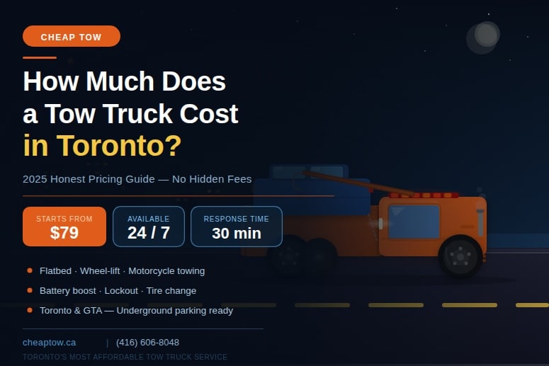 cheap tow truck cost Toronto from $79
